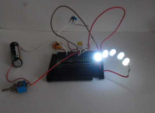 светодиодный фонарь на блокинг-генераторе